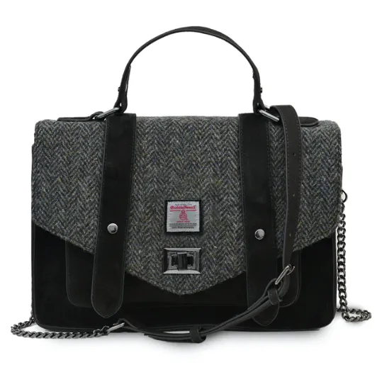 The Large Satchel with Harris Tweed