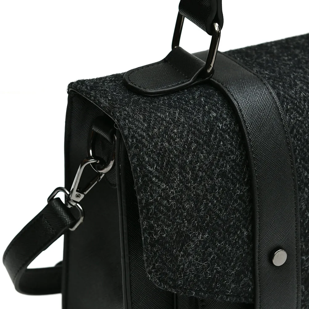 The Large Satchel with Harris Tweed