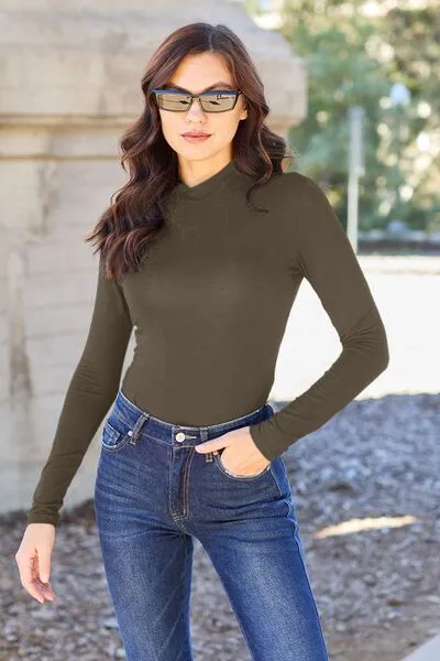 The Staple Mock Neck Long Sleeve Bodysuit