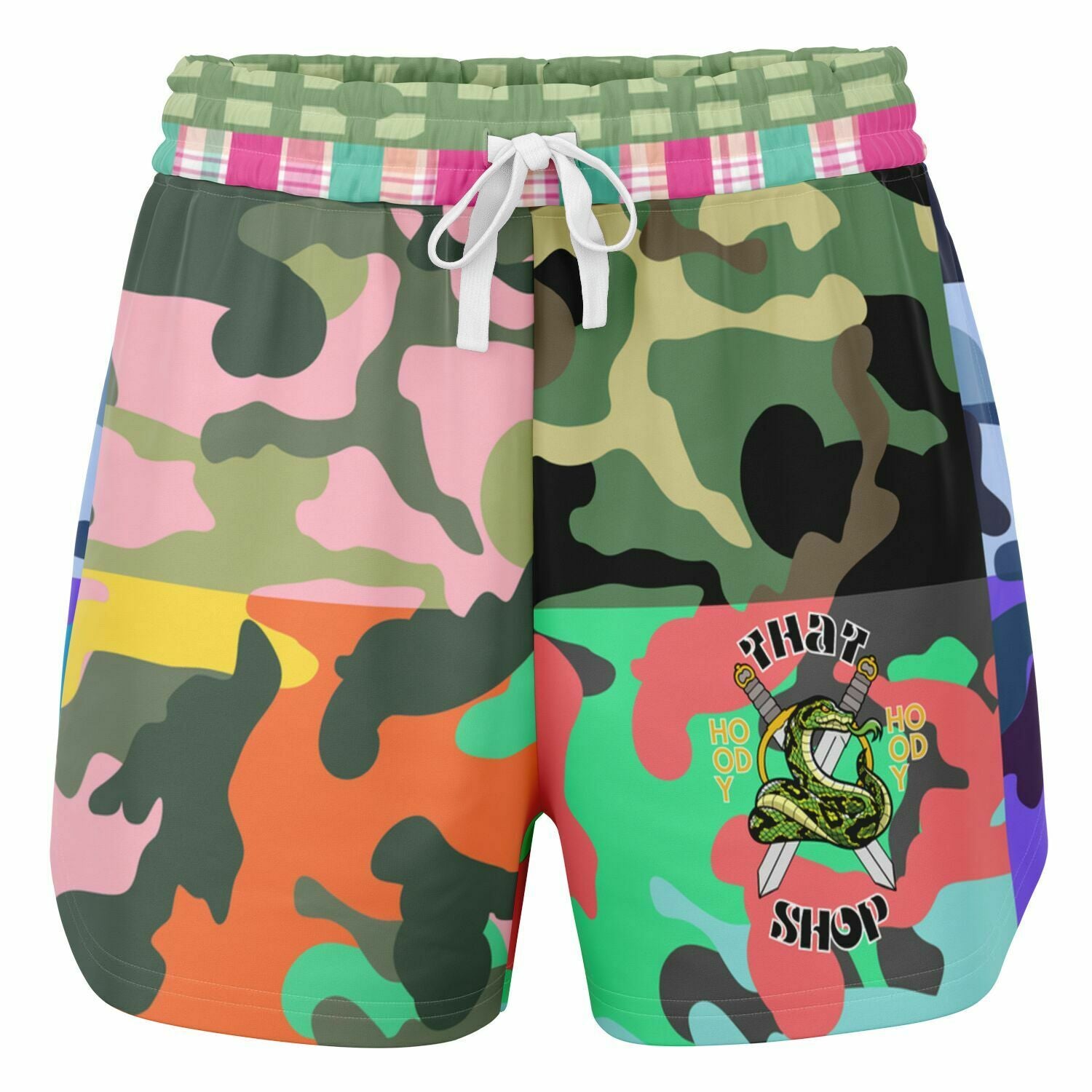 THS Snake Bite Camo Patchwork Running Shorts