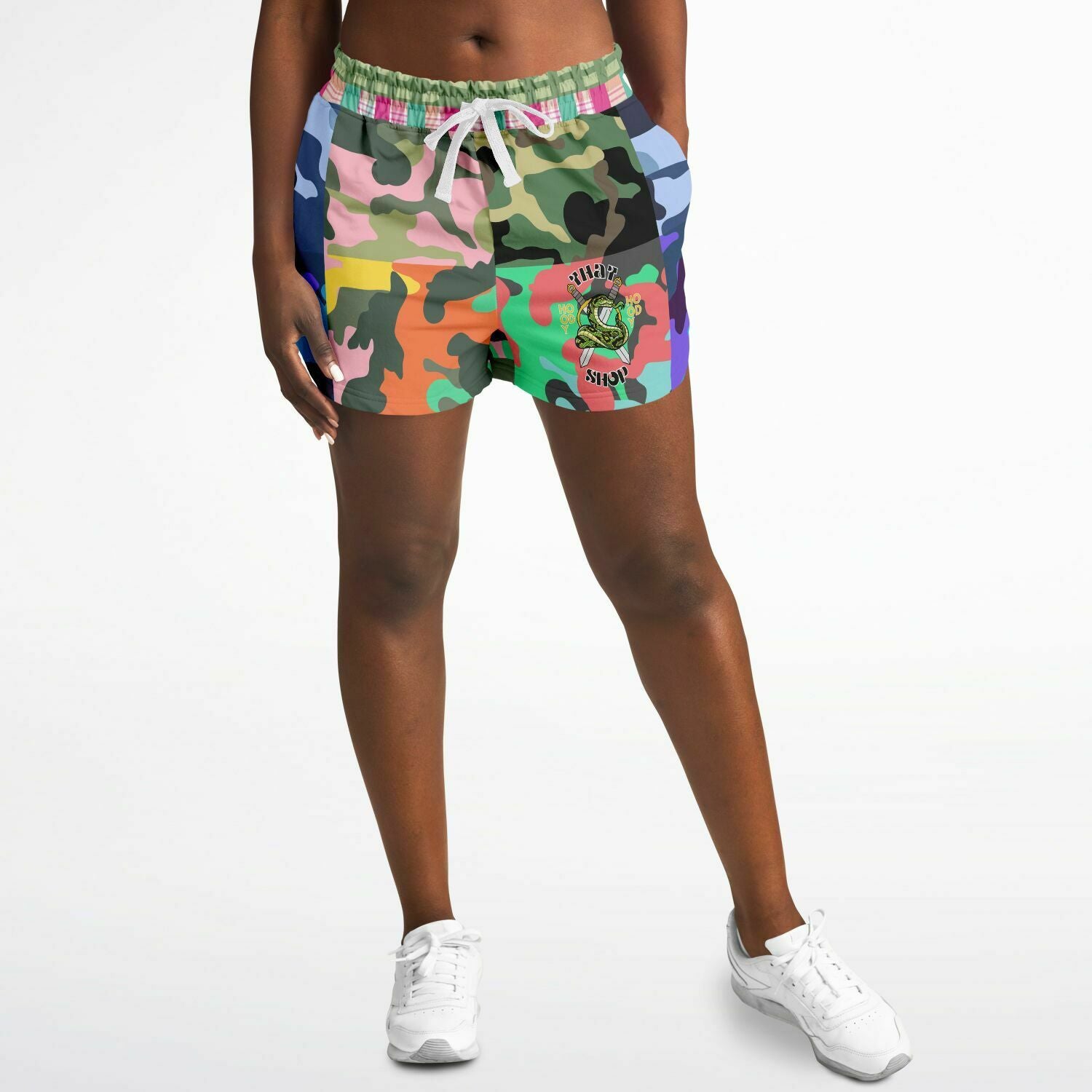 THS Snake Bite Camo Patchwork Running Shorts