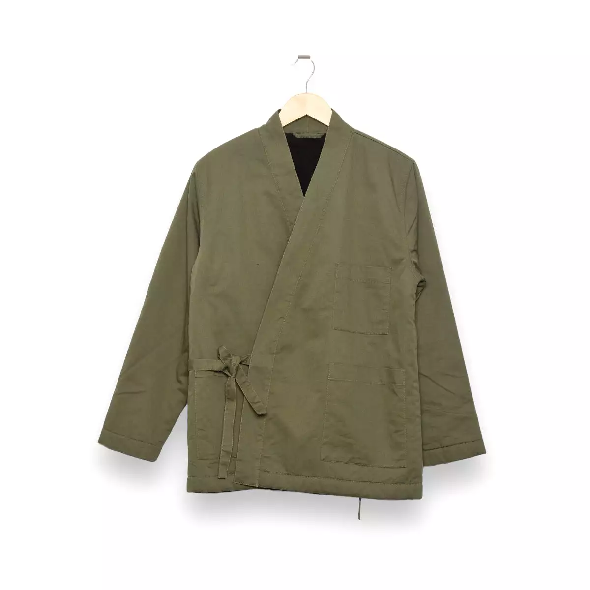 Universal Works Reversible Kyoto Work Jacket 29146 Twill/Sherpa light olive