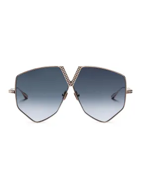 V-Hexagon Sunglasses in Blue