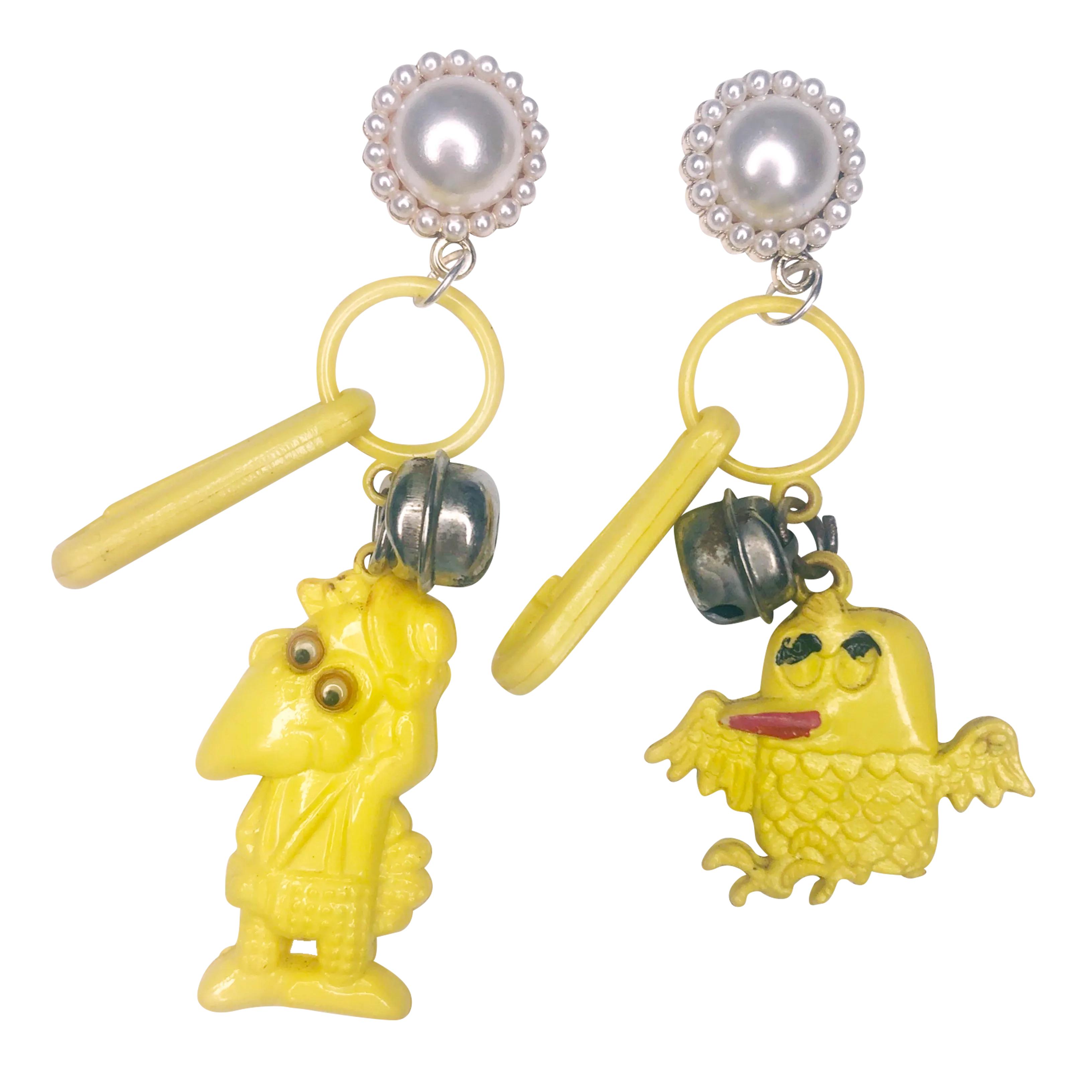 Vintage Bird Is The Word Charm Earrings