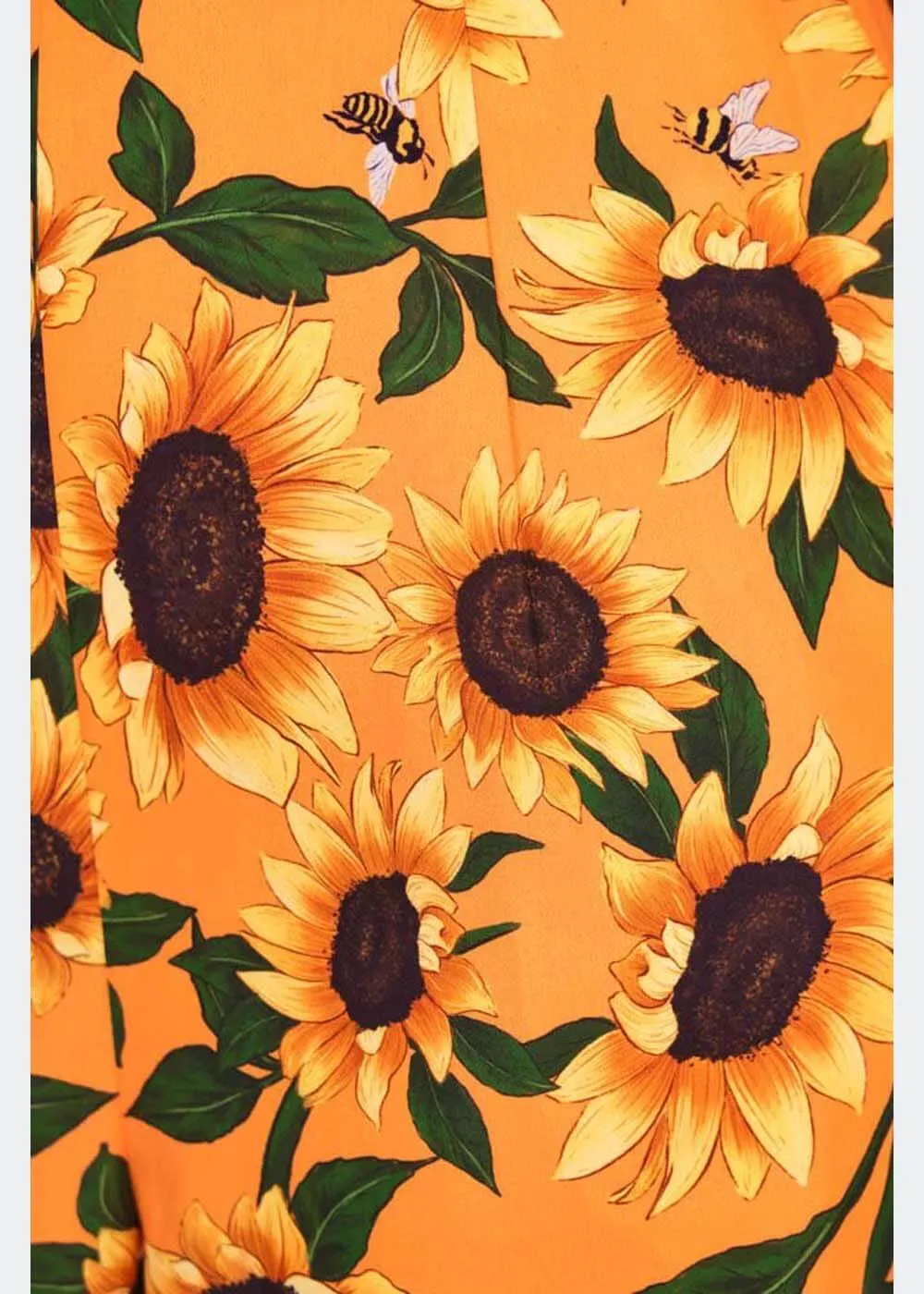 Voodoo Vixen Sunflower 40's Jumpsuit Orange