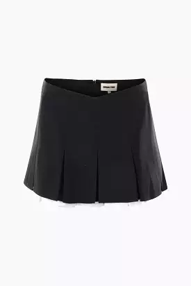 wool and silk twill miniskirt