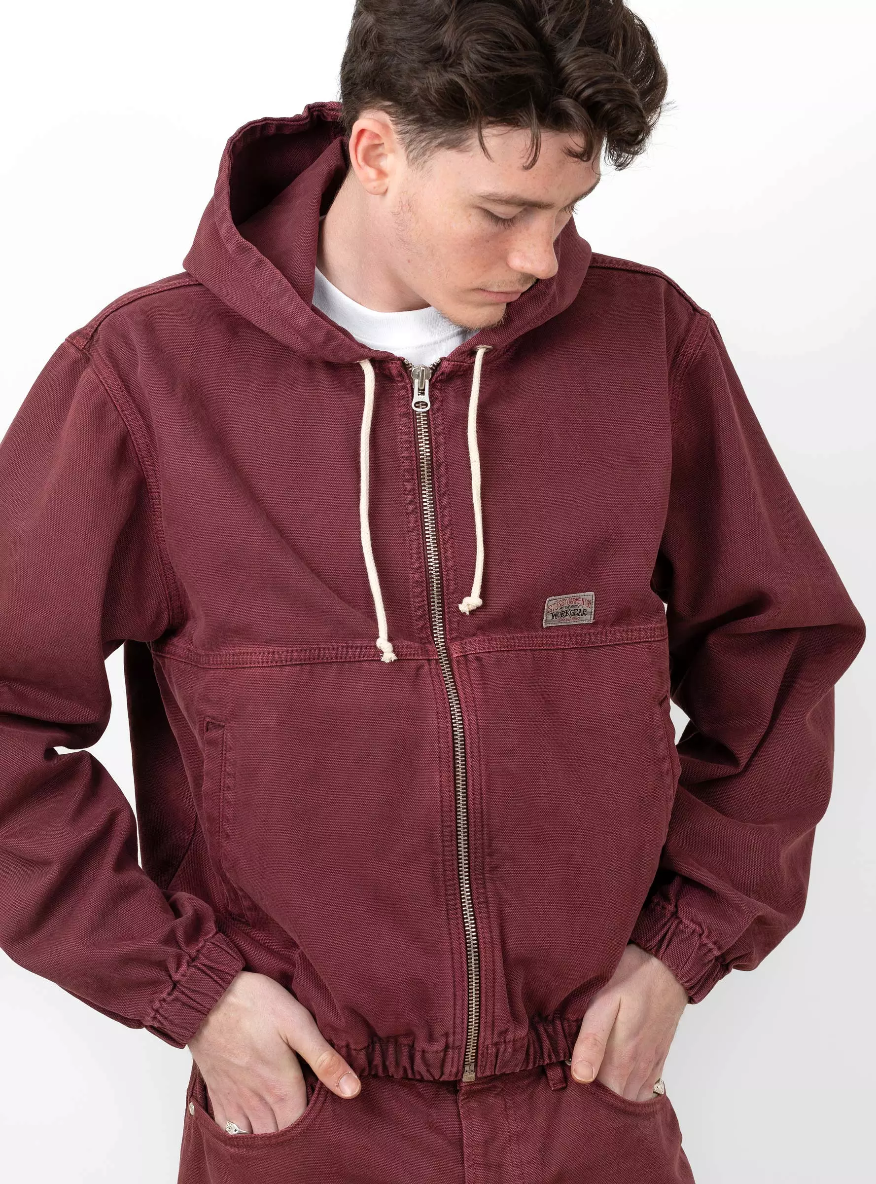 Work Jacket Unlined Canvas Wine