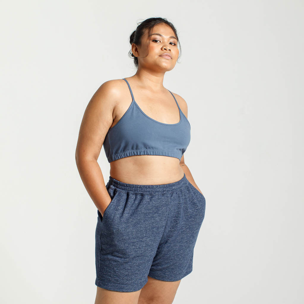 Yoga Crop Top | Dusky Blue